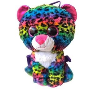 Ty Beanie Boos Dotty Leopard Rainbow Plush Backpack Colorful Animal Bag 2018